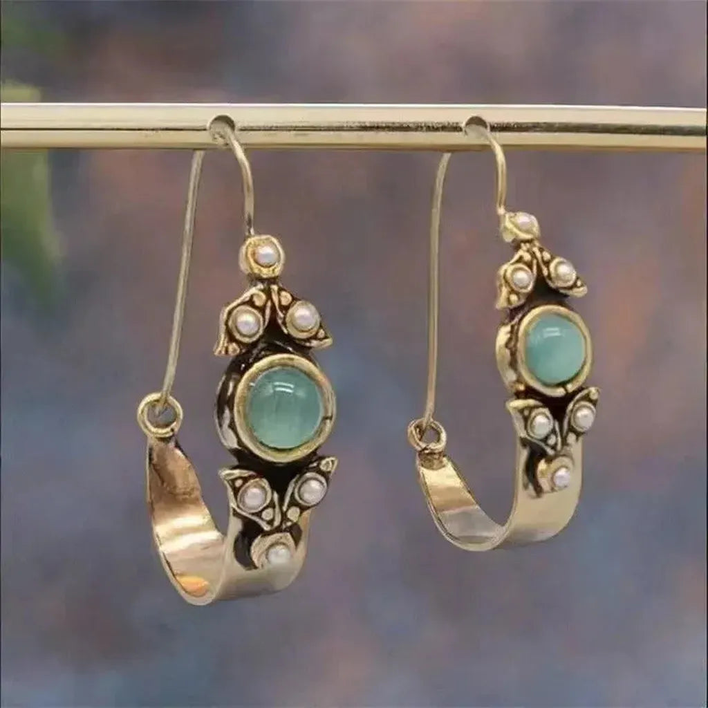 Boucles d’oreilles pendantes ethniques rétro