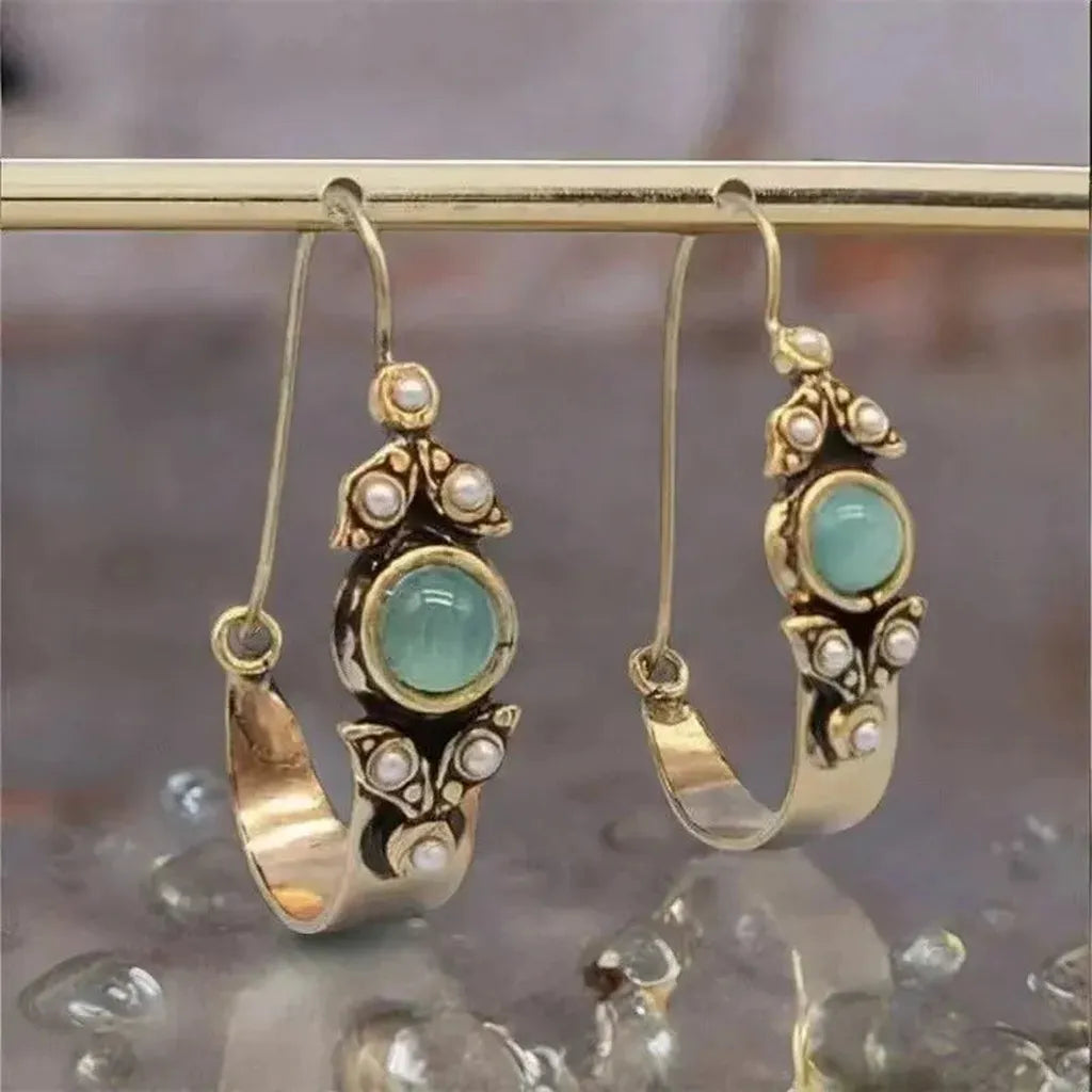 Boucles d’oreilles pendantes ethniques rétro
