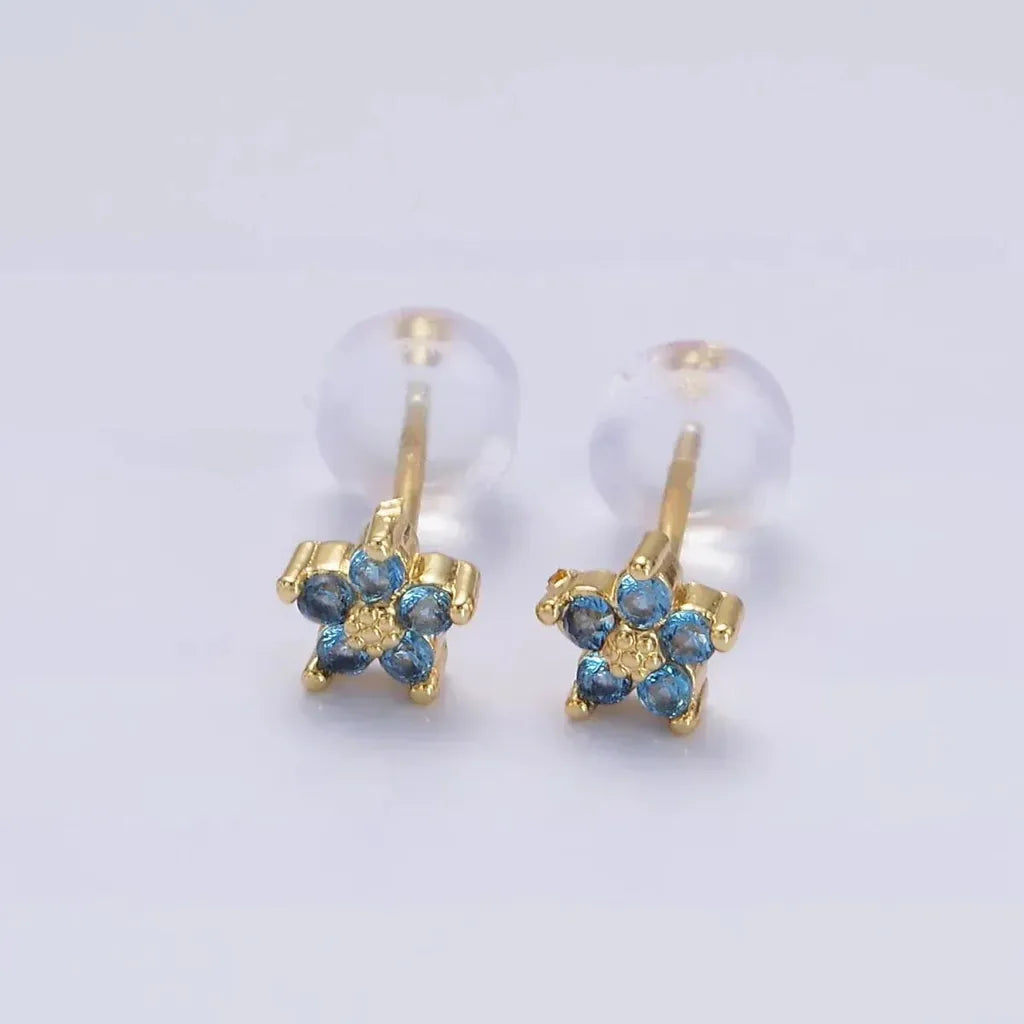 Puces d’oreilles délicates à motif floral