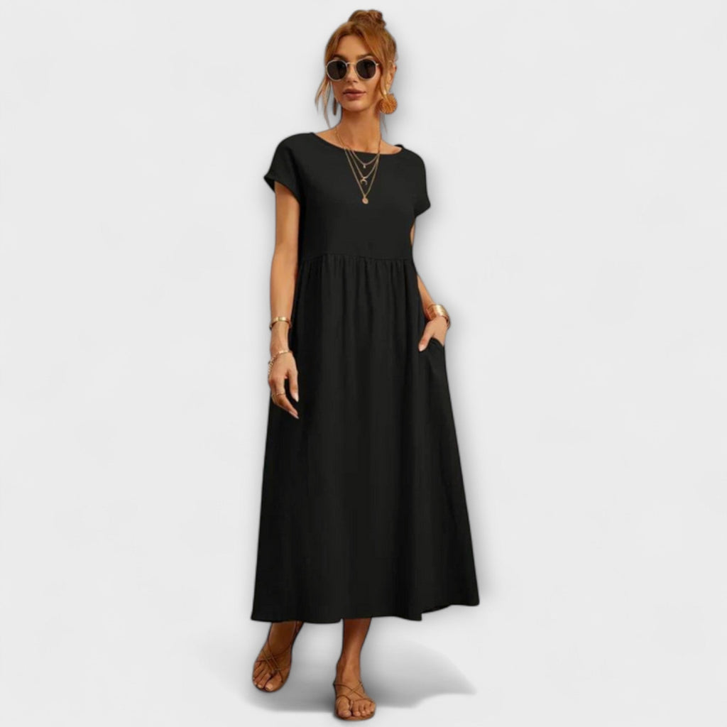 Elena - Robe d'Été Légère Vert Olive