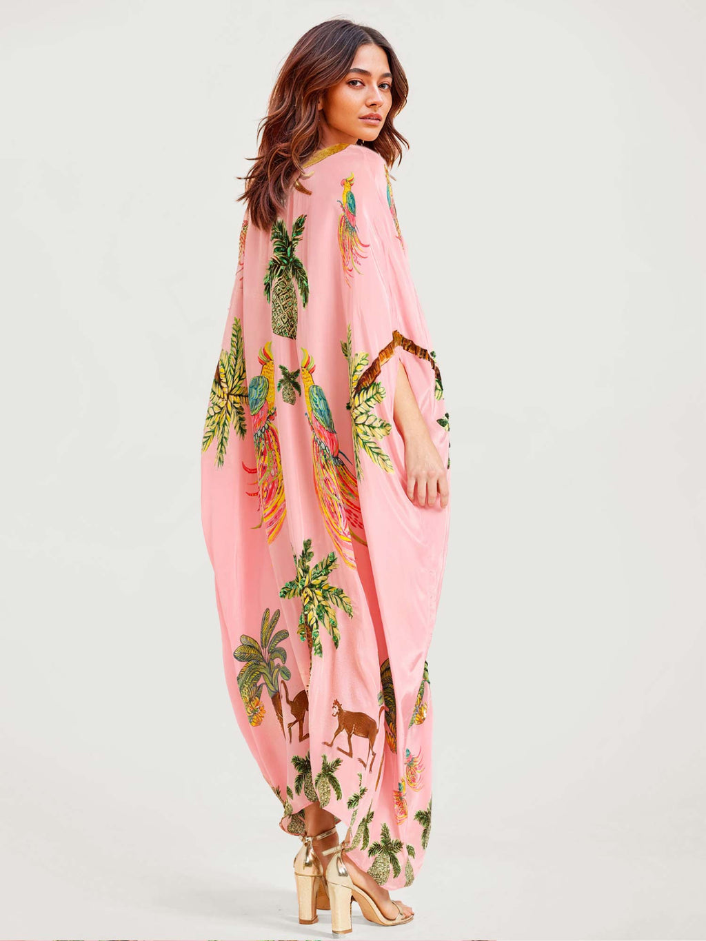 Alessandra - Robe Longue Noire à Motif