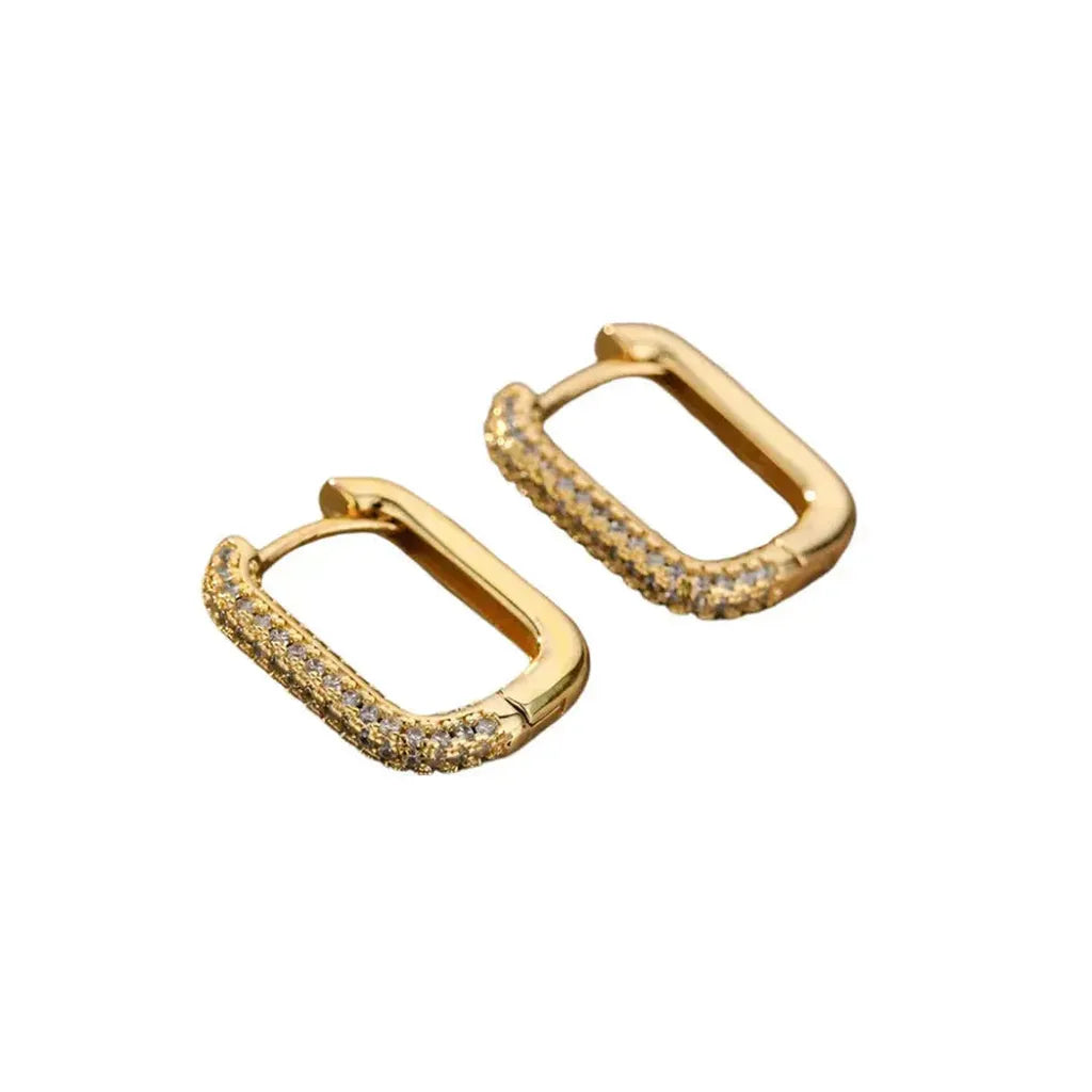 Boucles d’oreilles Valeria carrées et rondes