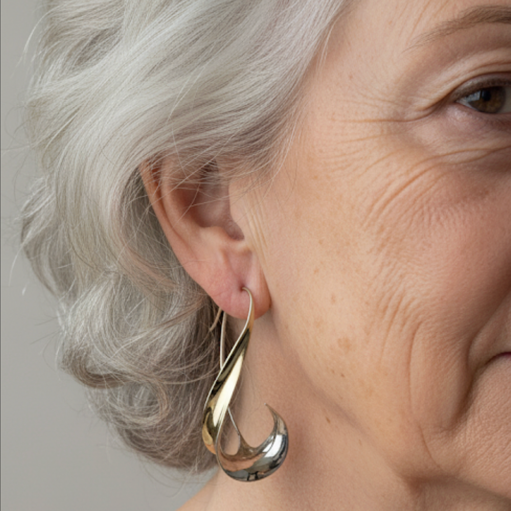 Boucles d’oreilles rétro dorées