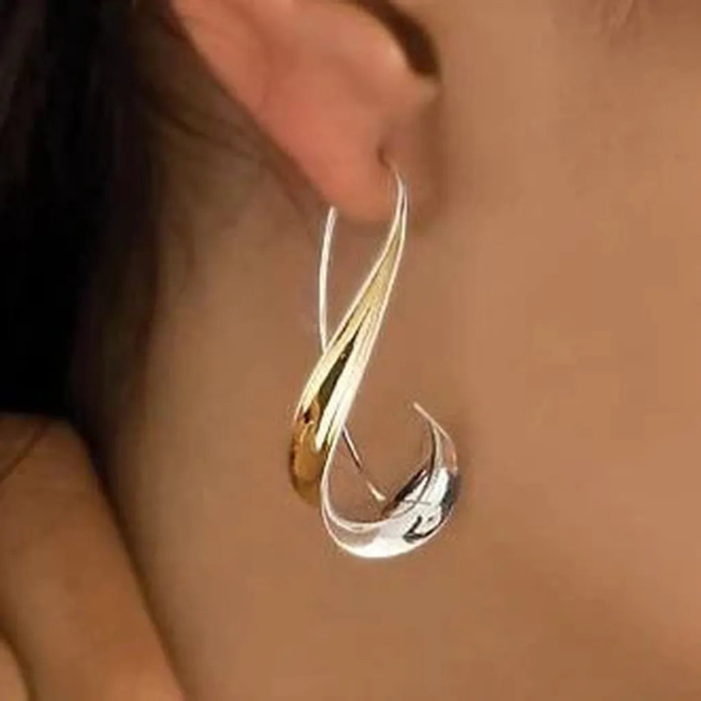Boucles d’oreilles rétro dorées