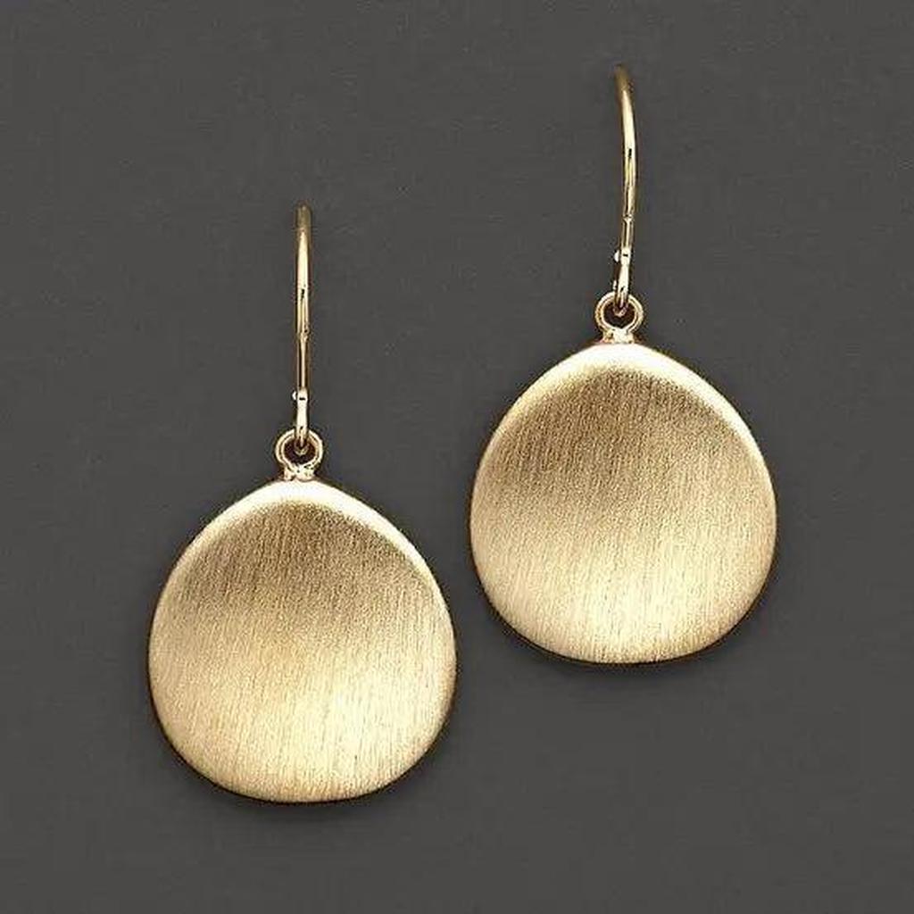 Boucles d’oreilles rétro en acier inoxydable doré