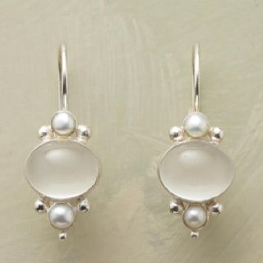 Boucles d’oreilles rétro à cristal blanc et marguerite