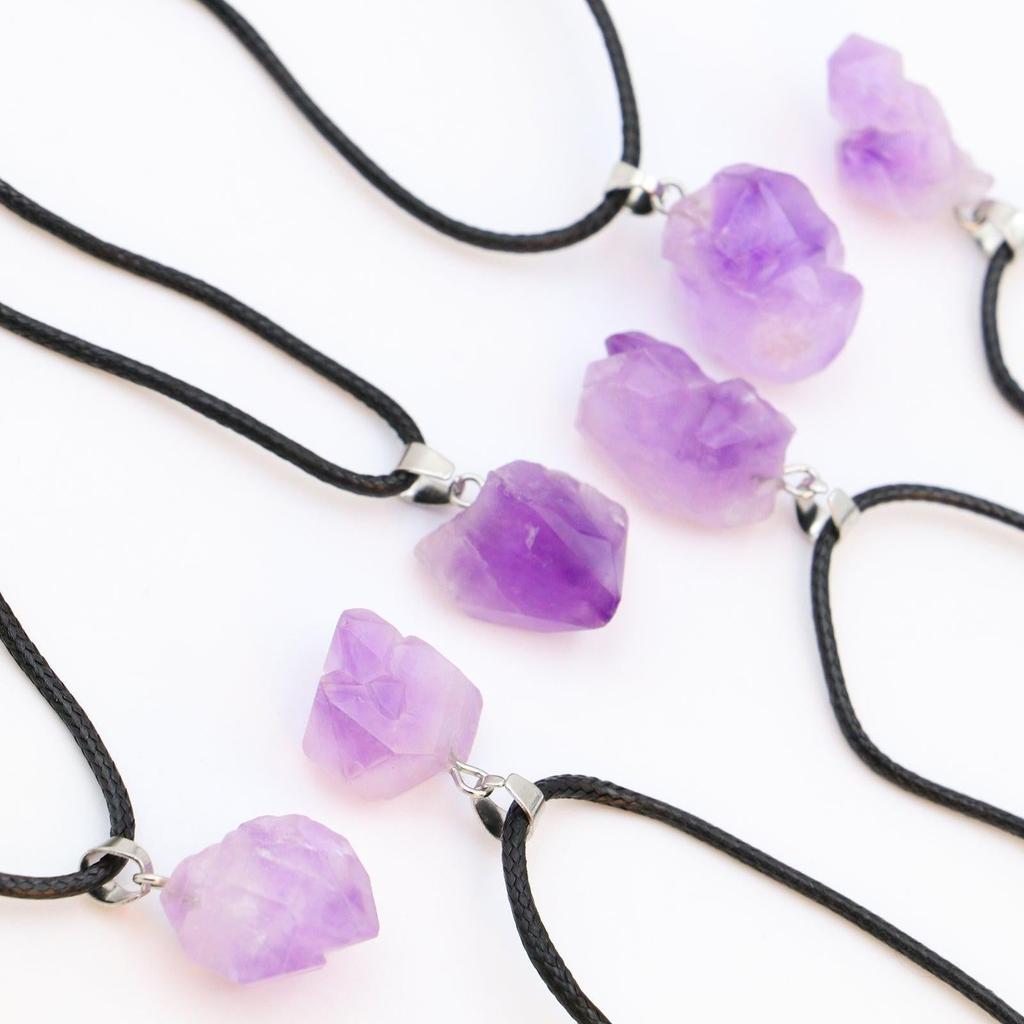 Collier à quartz rose
