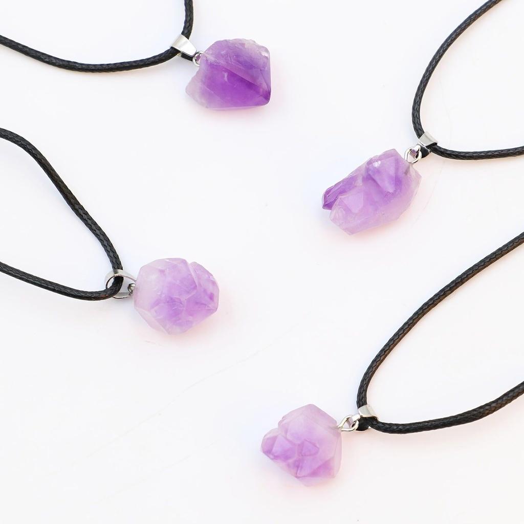 Collier à quartz rose