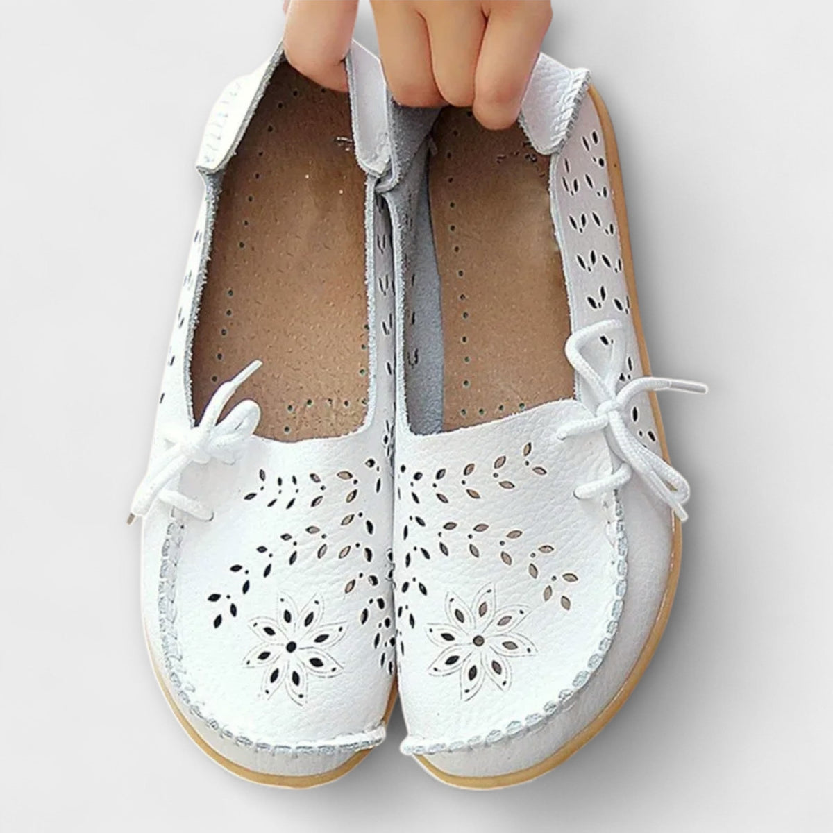 Notburga - Mocassins Sans Lacets Blancs