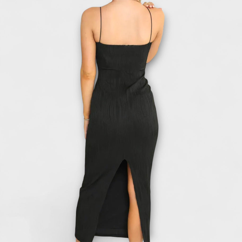 Robe Longue Chic Blanche Sans Manches Froncée