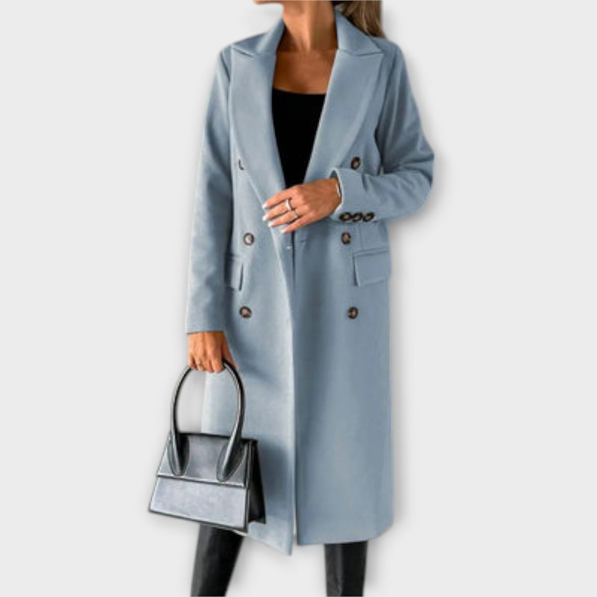 Judith - Manteau Élégant Bleu Clair
