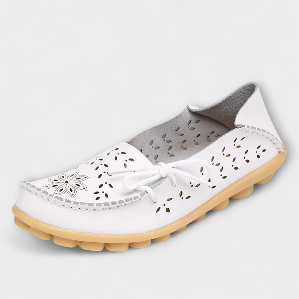Notburga - Mocassins Sans Lacets Blancs