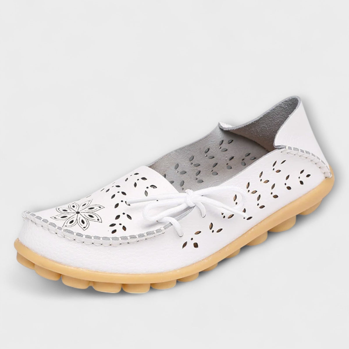 Notburga - Mocassins Sans Lacets Blancs