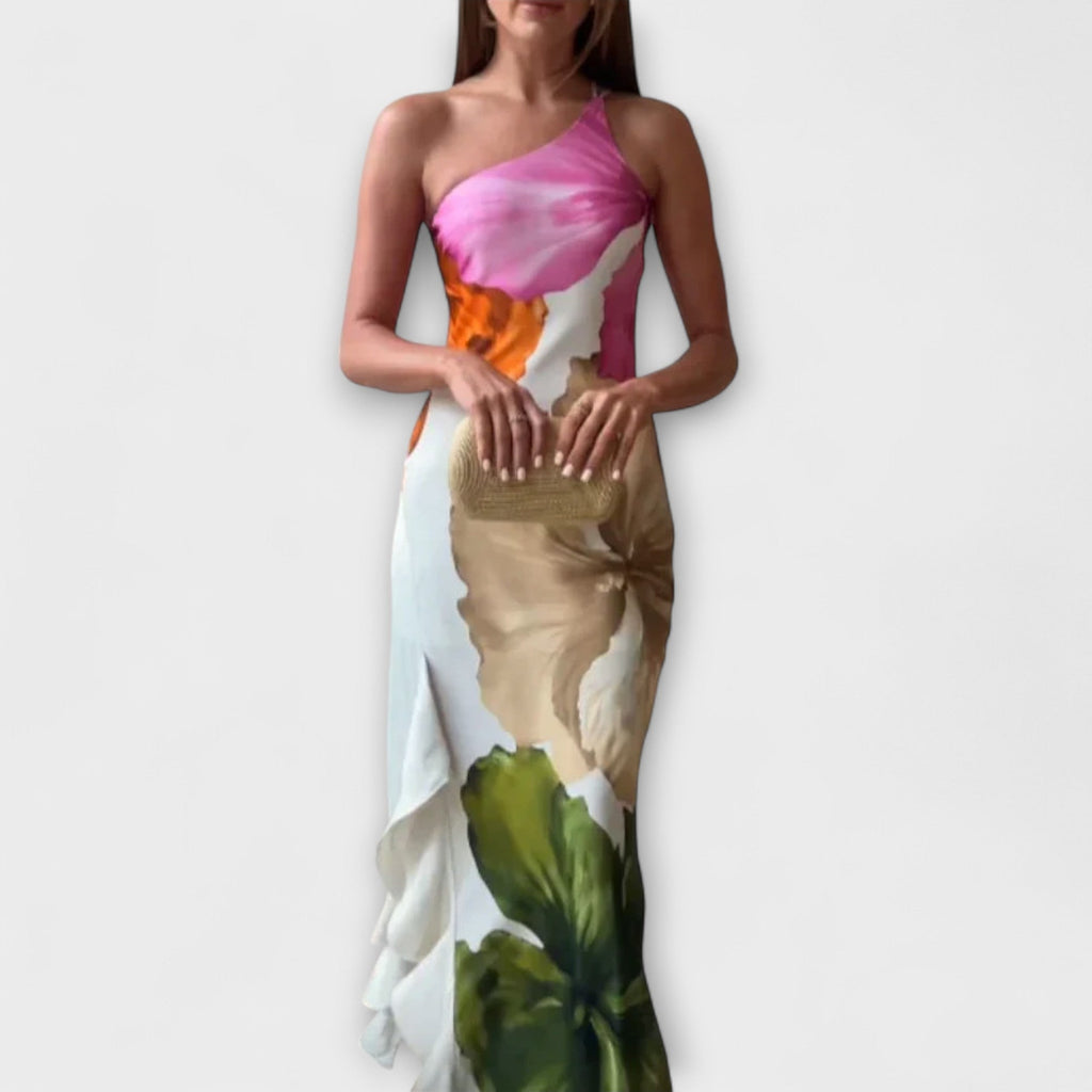De Sapphire - Robe Longue Patchwork Colorée