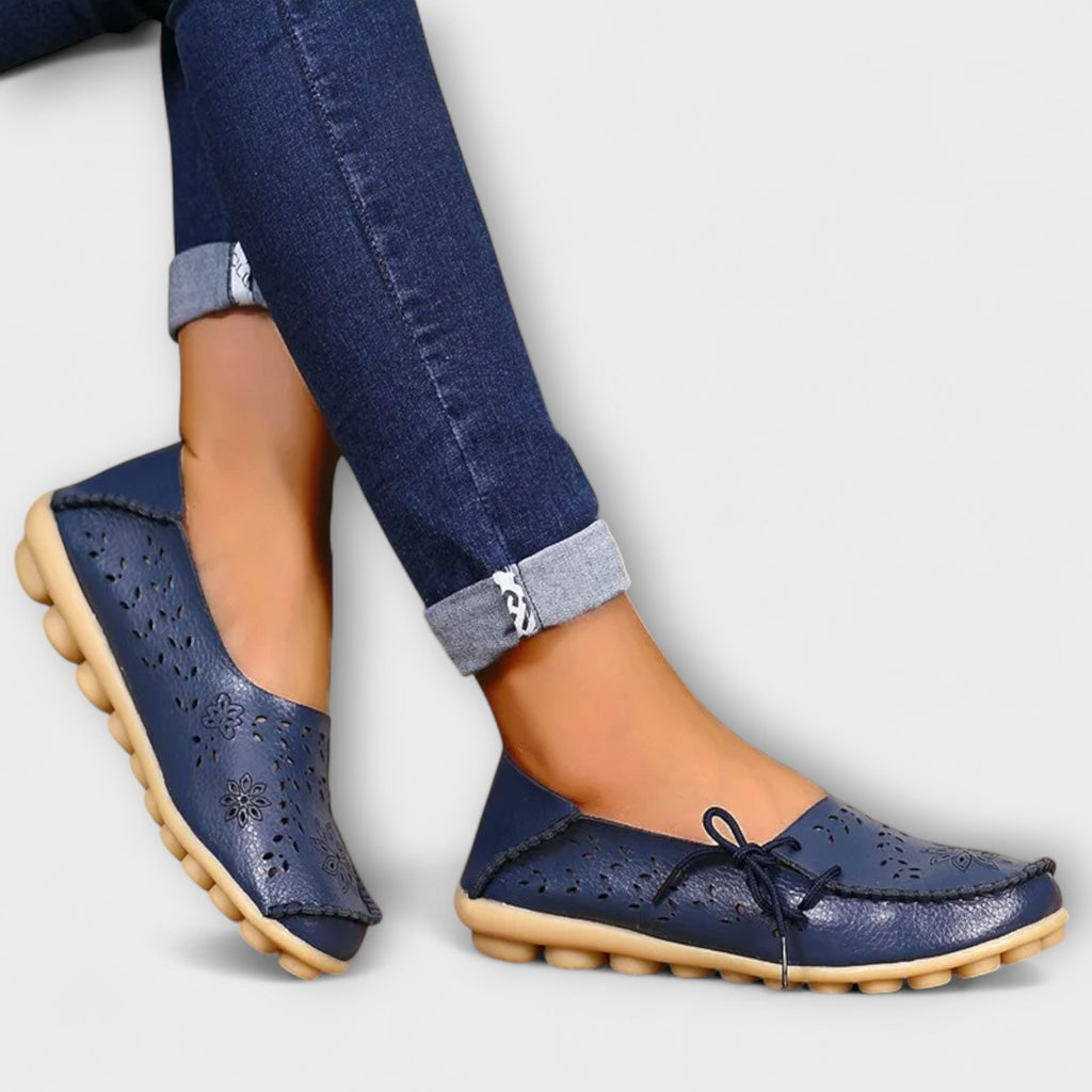 Notburga - Mocassins Sans Lacets Blancs