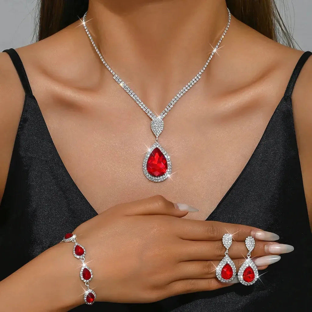 Schmuckset Thalira in Weißgold