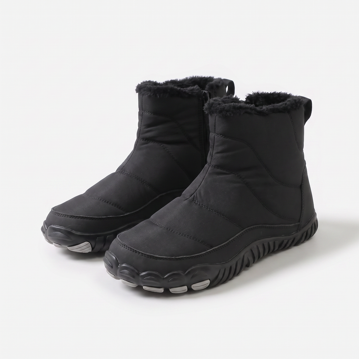 Freya - Botte d'hiver barefoot à avant-pied libre et doublure peluche chaude