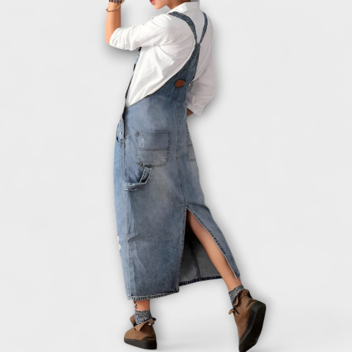 Alexa - Robe Longue Style Denim