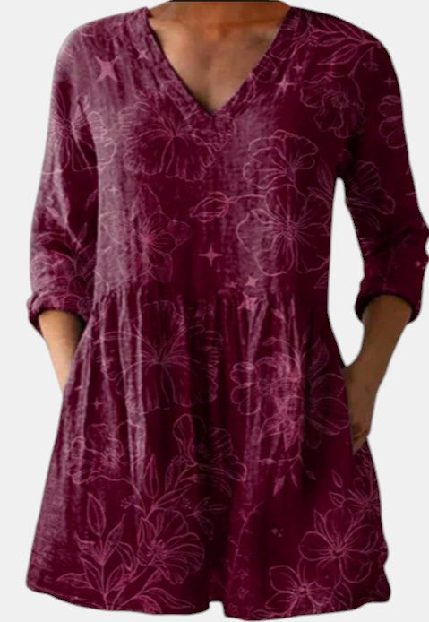 Florence | Blouse Longue à Col en V