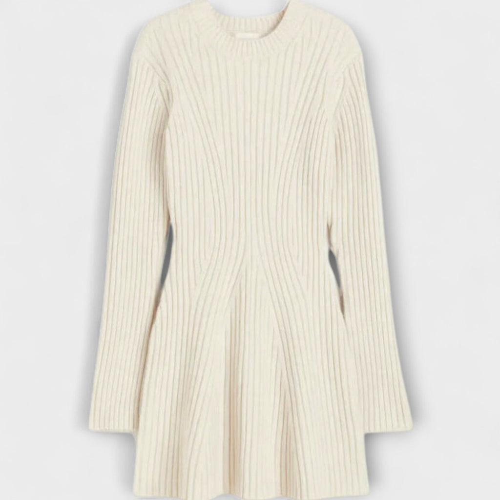 Polly - Robe Tricotée Crème