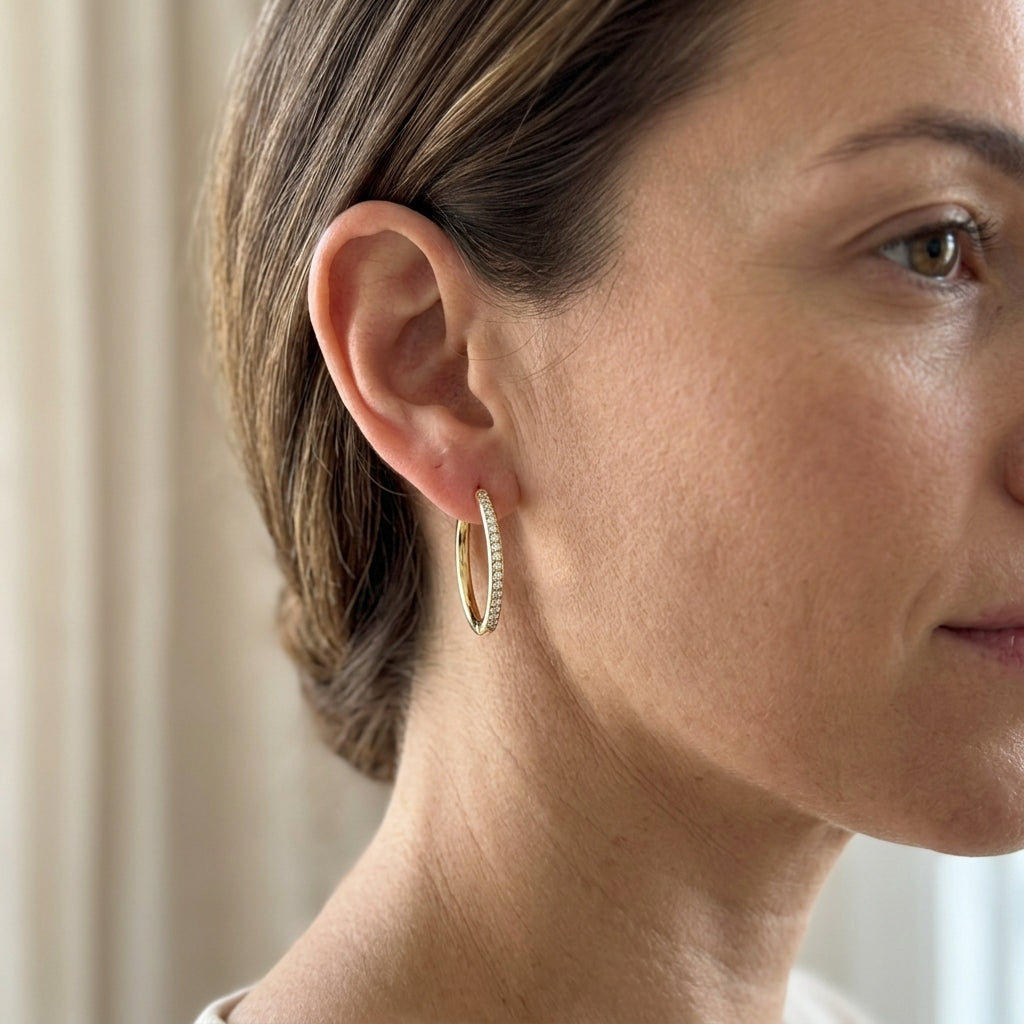 Boucles d’oreilles Sorel pavées de zircons