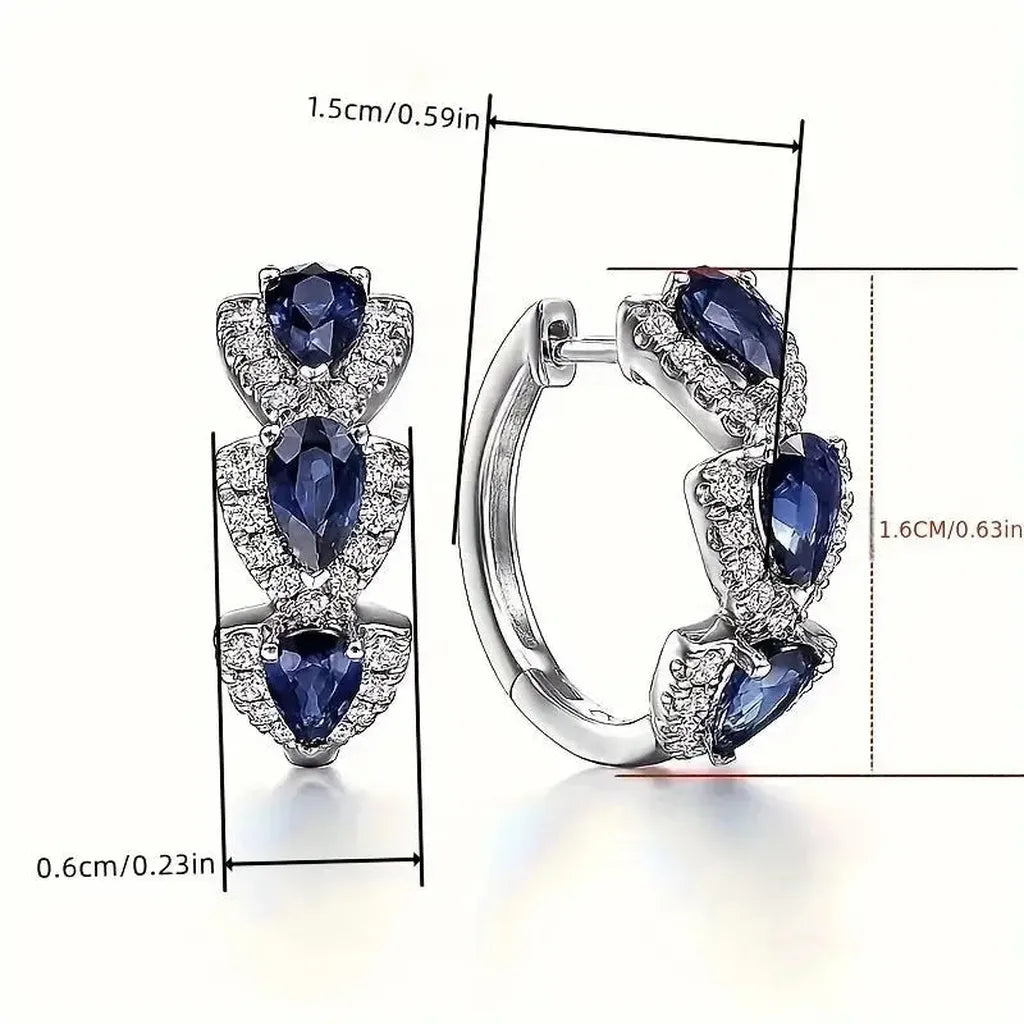 Boucles d’oreilles rayées à cristal brillant