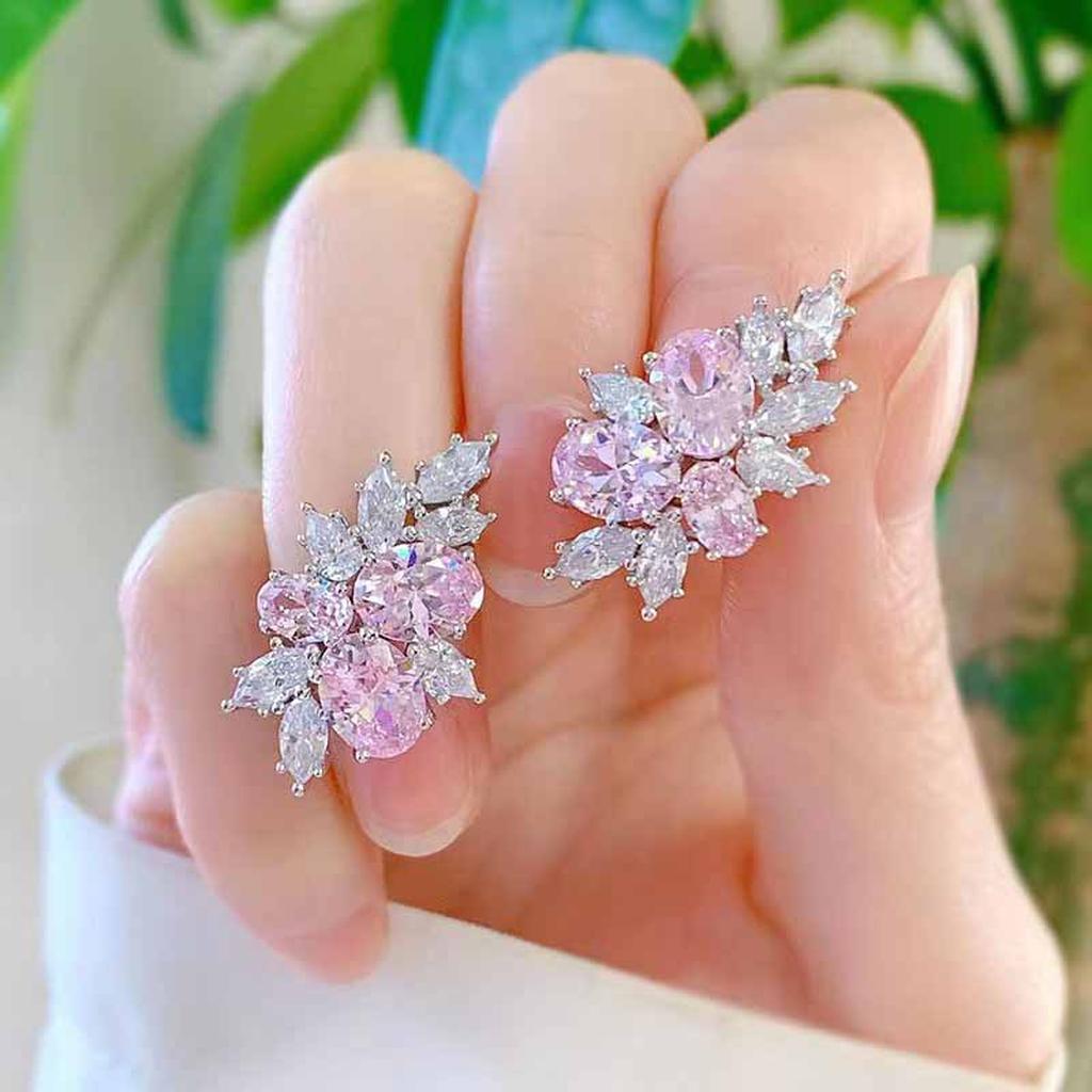 Boucles d’oreilles fleurs Talia | Or blanc