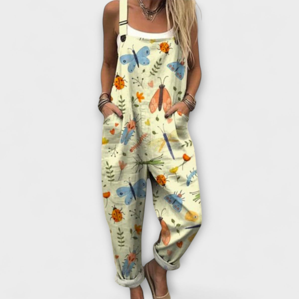 Willa - Salopette à Motif Floral Délicat