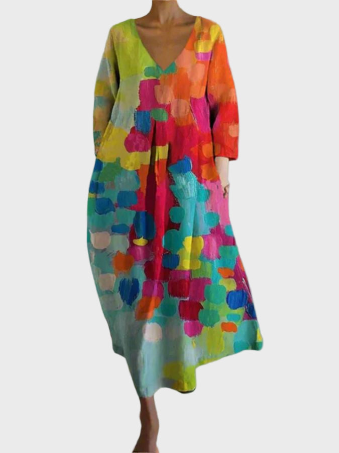 Robe Patchwork Aquarelle Colorée