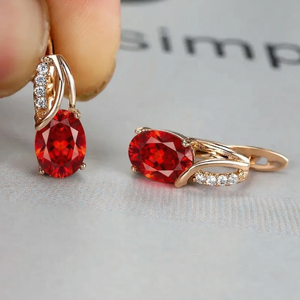 Boucles d’oreilles Veressa Ruberine dorées