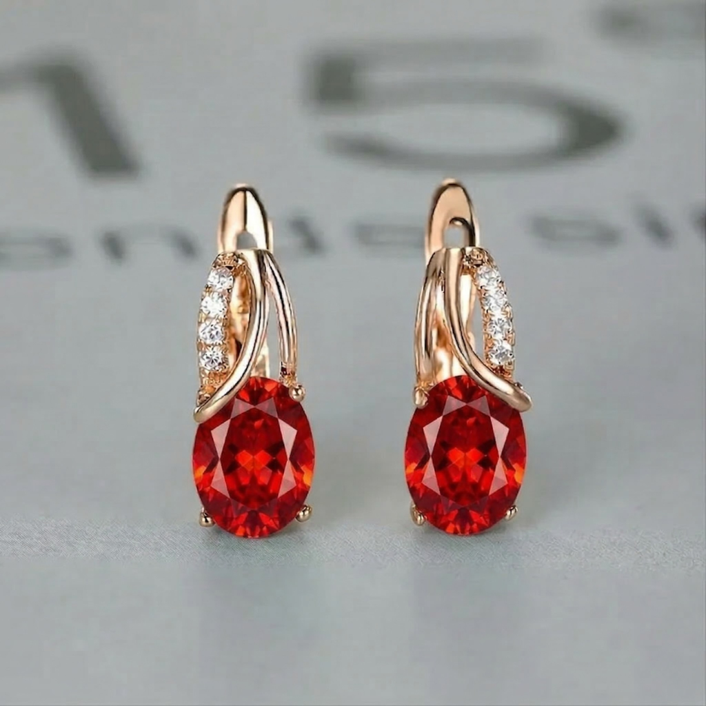 Boucles d’oreilles Veressa Ruberine dorées