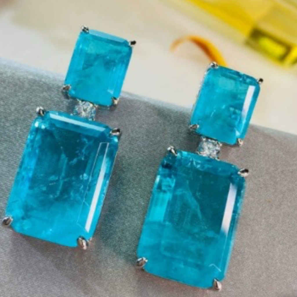 Boucles d’oreilles vintage turquoise