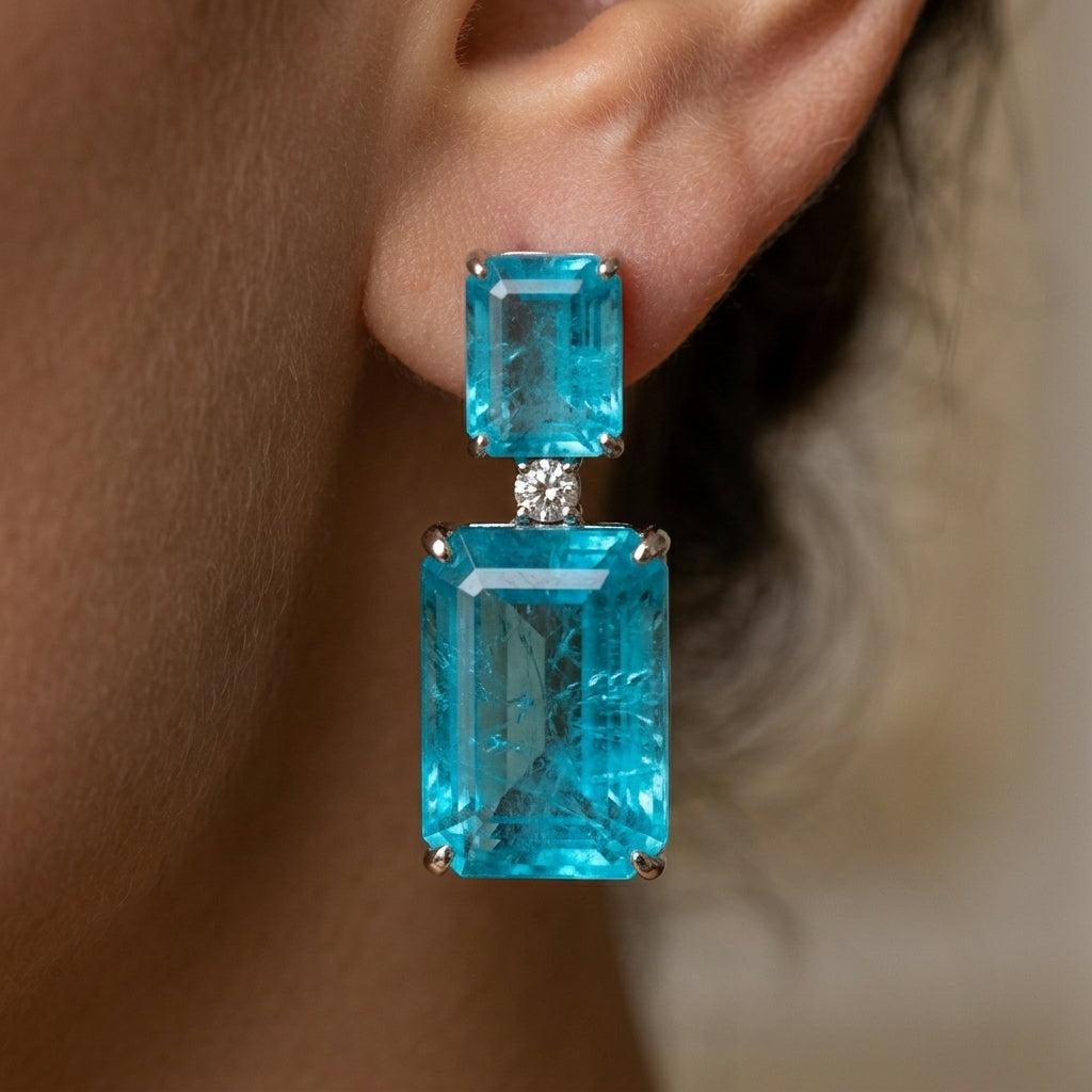 Boucles d’oreilles vintage turquoise