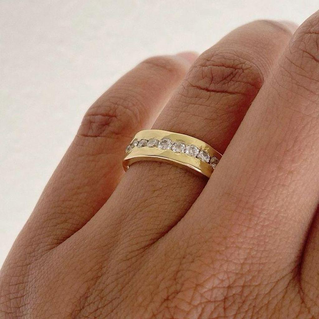 Vintage-Ring in Gold mit Zirkonia