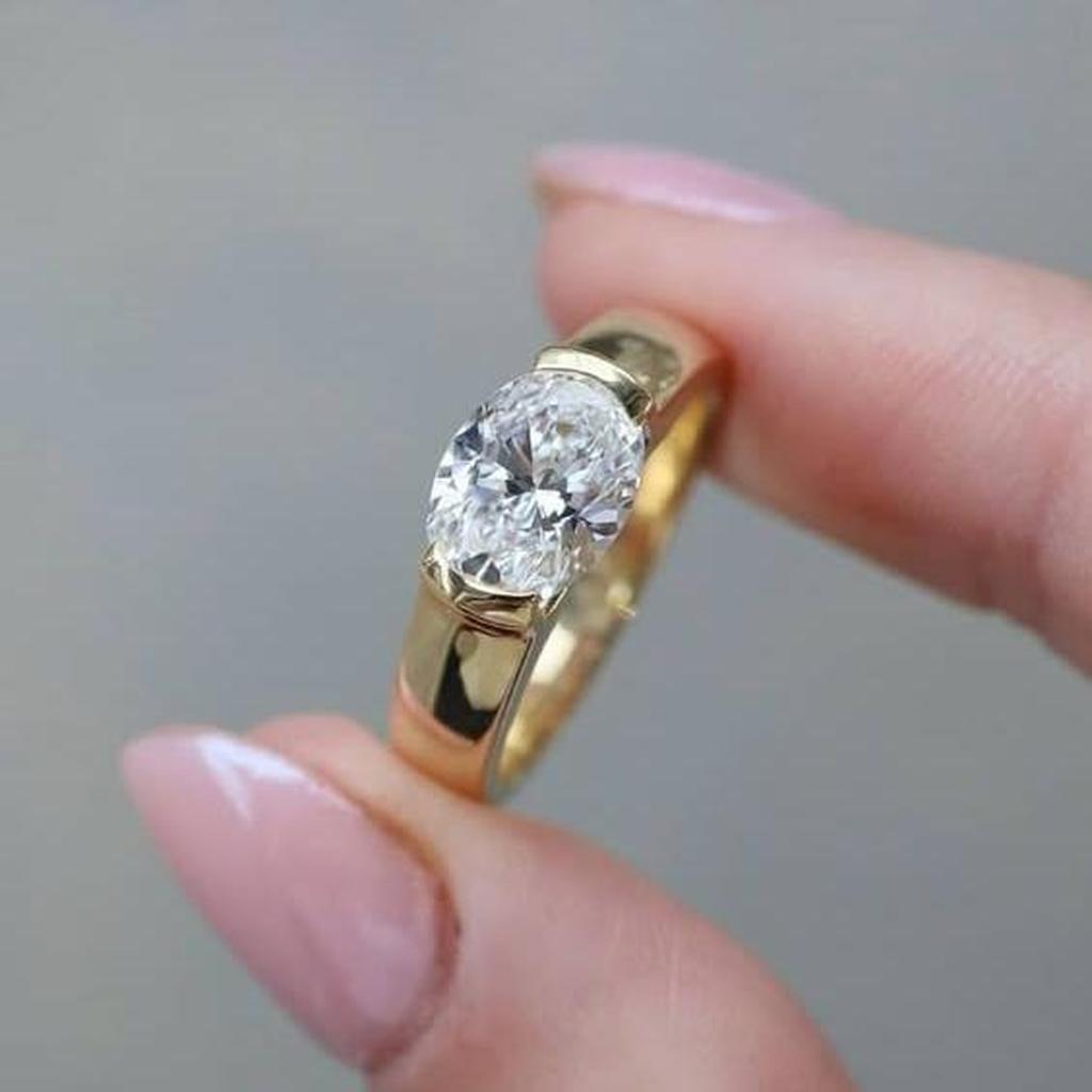Vintage-Ring in Gold mit Zirkonia