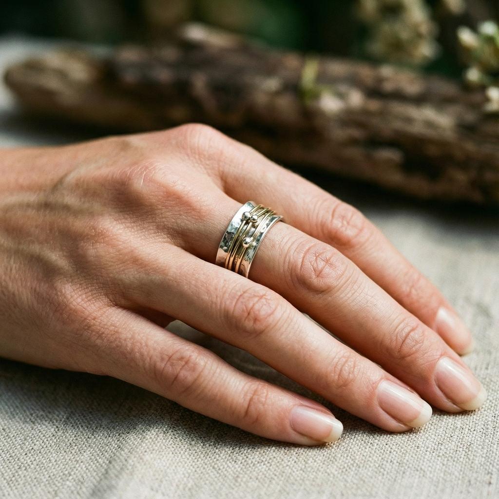Vintage-Ring in Gold und Weißgold