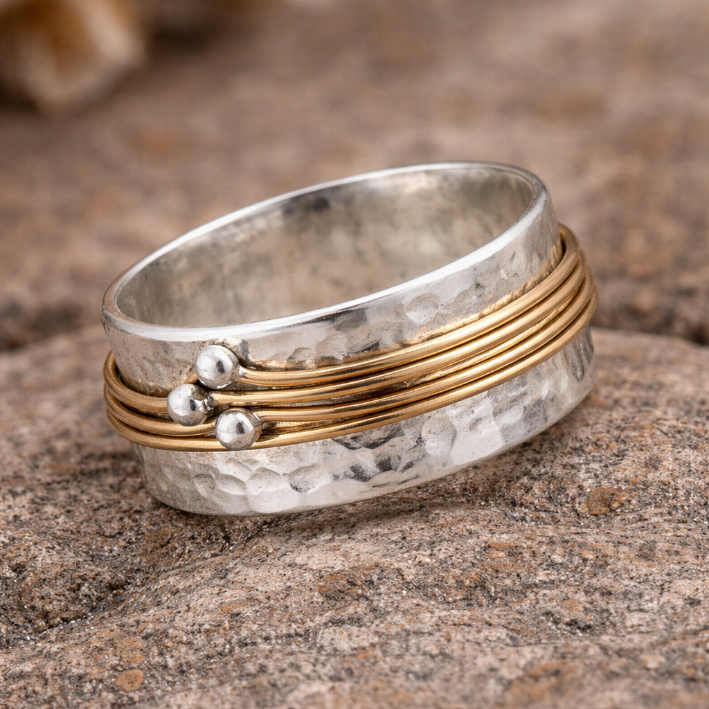 Vintage-Ring in Gold und Weißgold