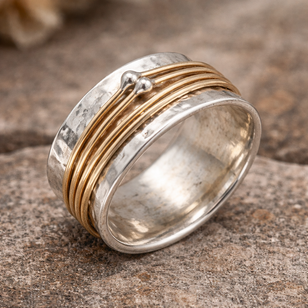 Vintage-Ring in Gold und Weißgold