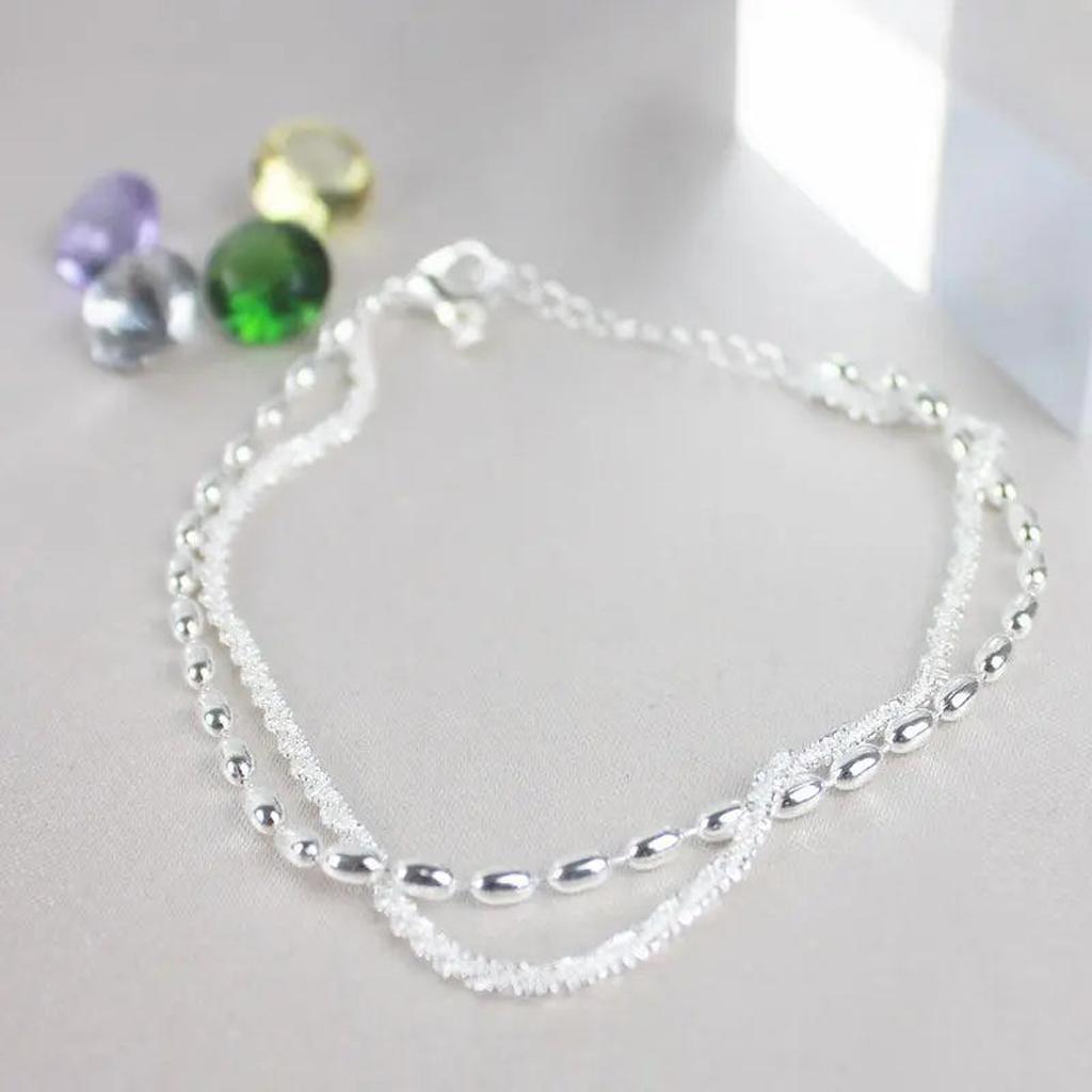 Weißgold-Armband mit Zirkonia
