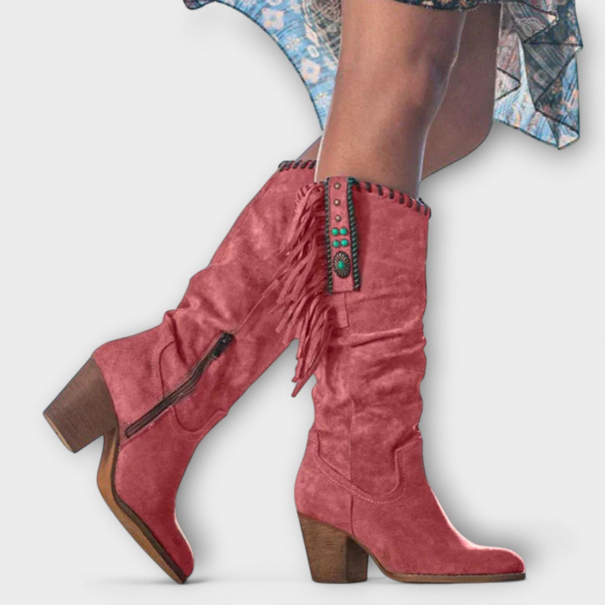 Johanna - Bottes Western en Daim