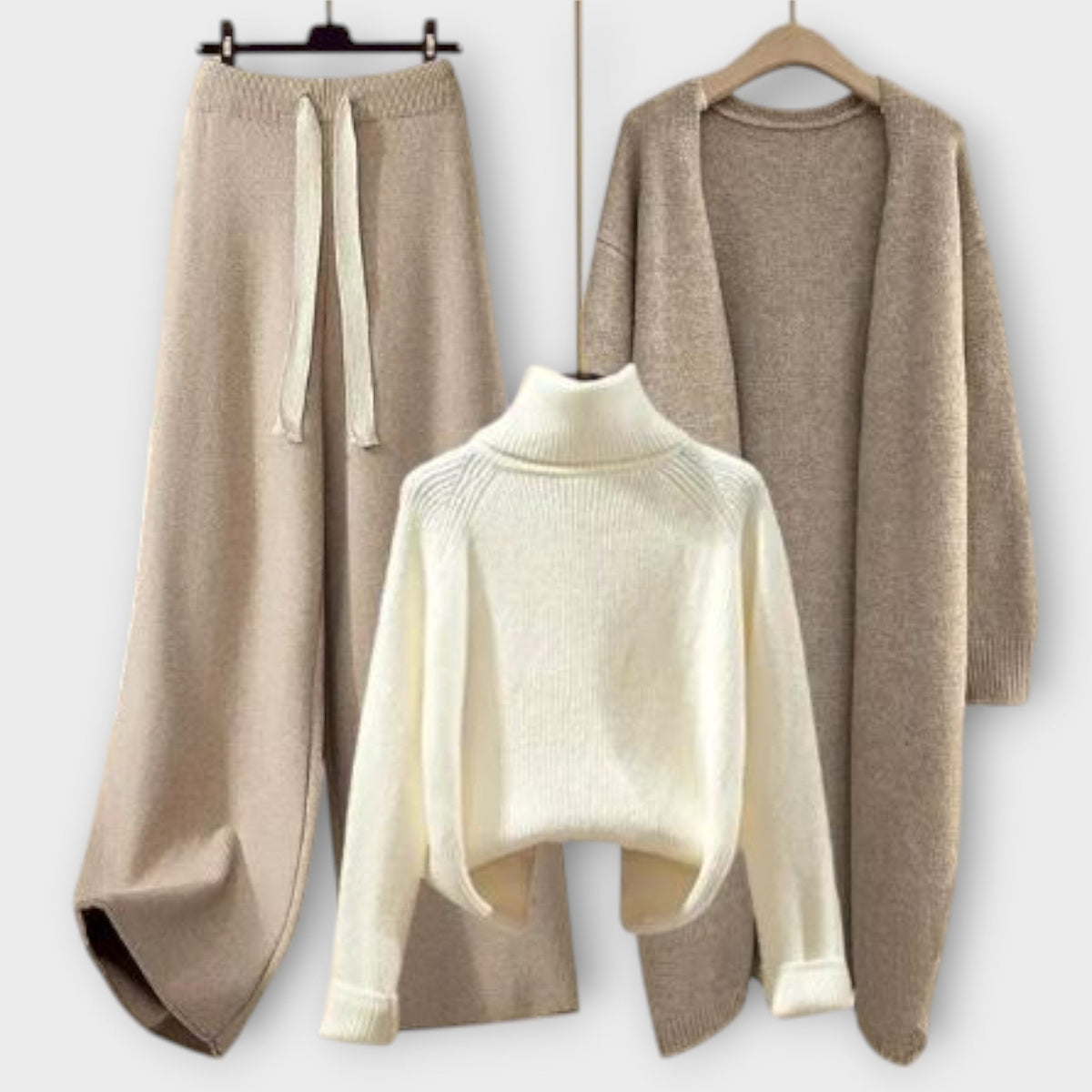 Flair - Ensemble Tricoté 3 Pièces Beige
