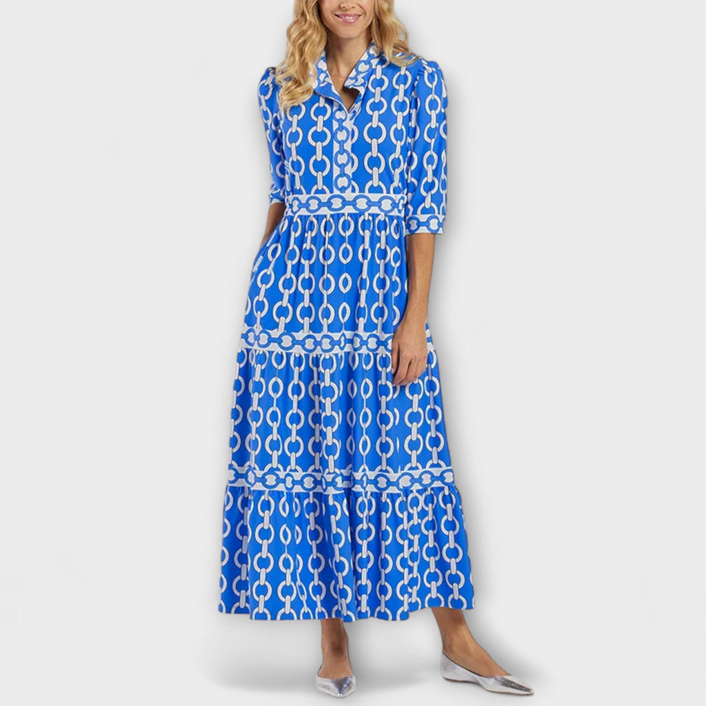 Juliette - Robe Midi à Motif Chaînes