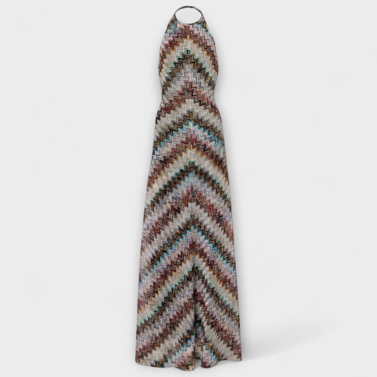 Reese - Robe Tricotée à Motif Chevrons Coloré