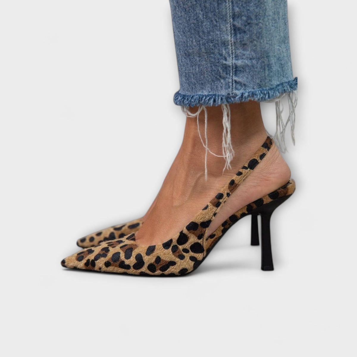 Liesbeth - Slingbacks Léopard