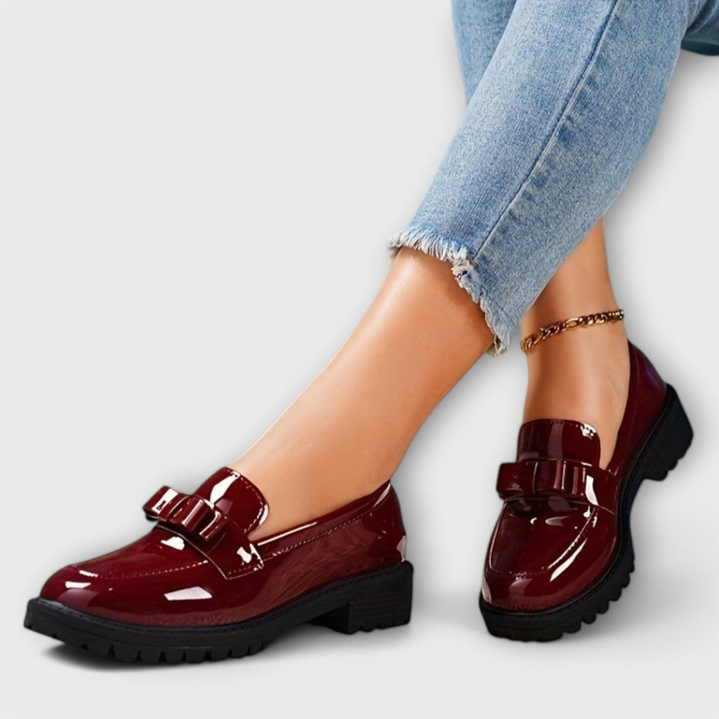 Brunhild - Mocassins Vernis Bordeaux