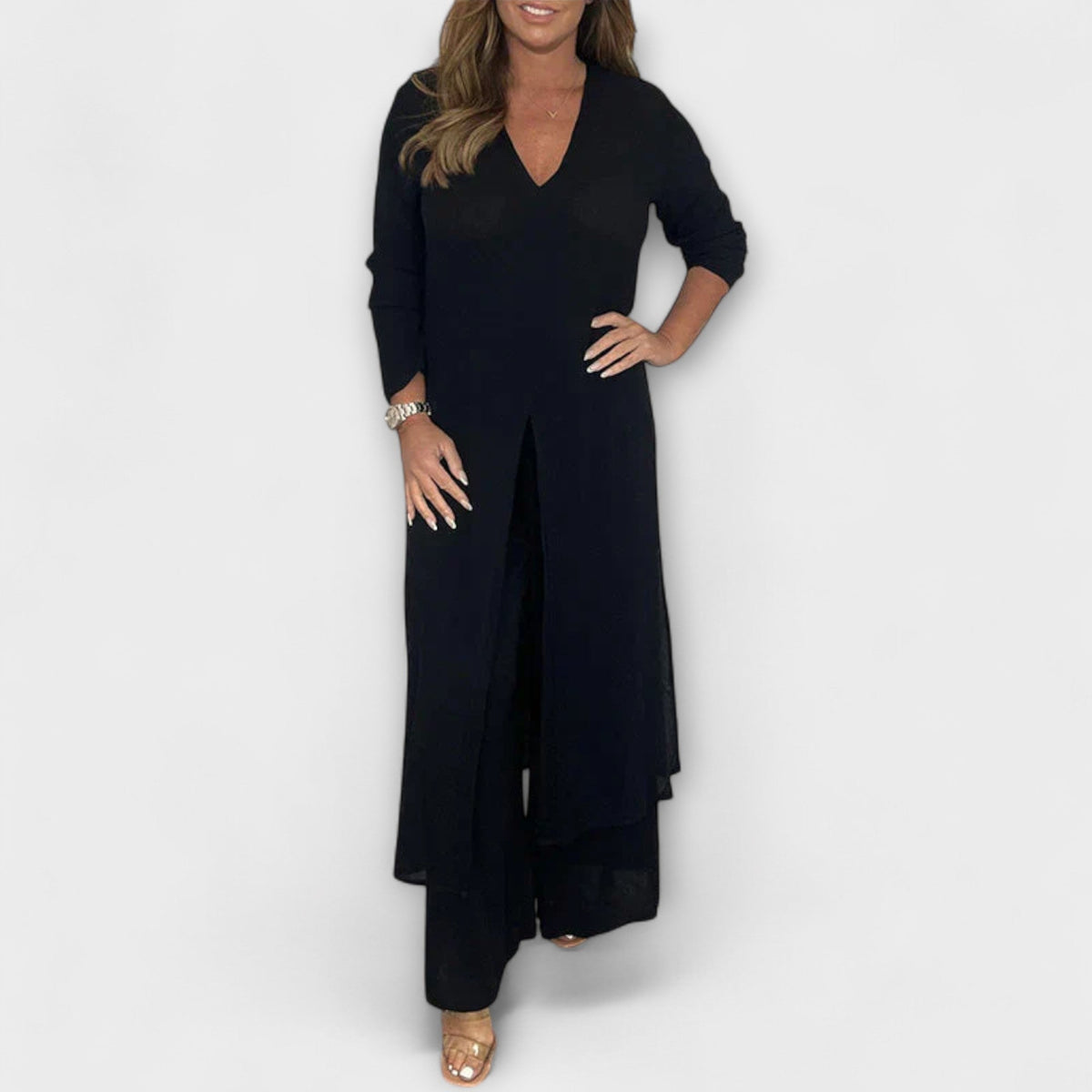 Ensemble Coordonné Élégant Vert Olive