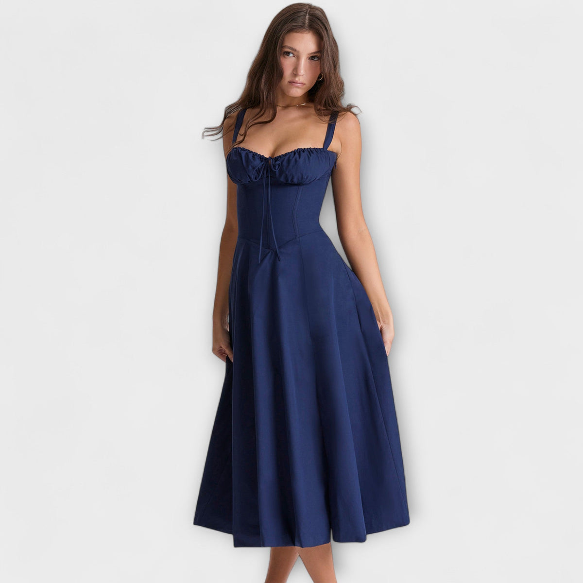Zipporas - Robe Bustier Cintrée à Fleurs de Printemps