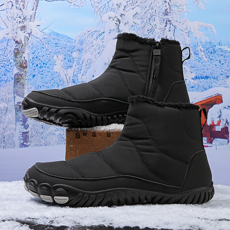 Freya - Botte d'hiver barefoot à avant-pied libre et doublure peluche chaude