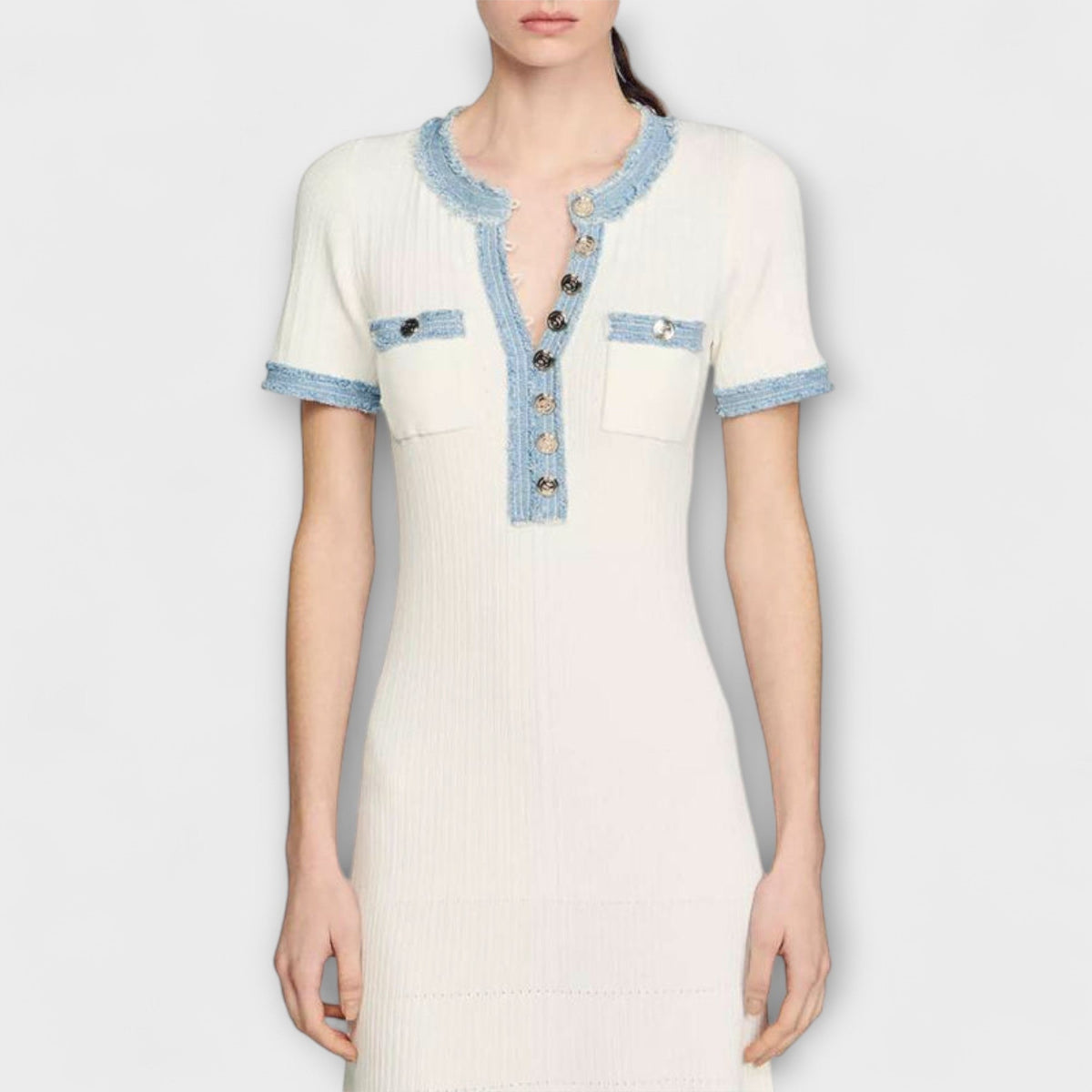 Alecia - Robe Longue Blanche Structurée