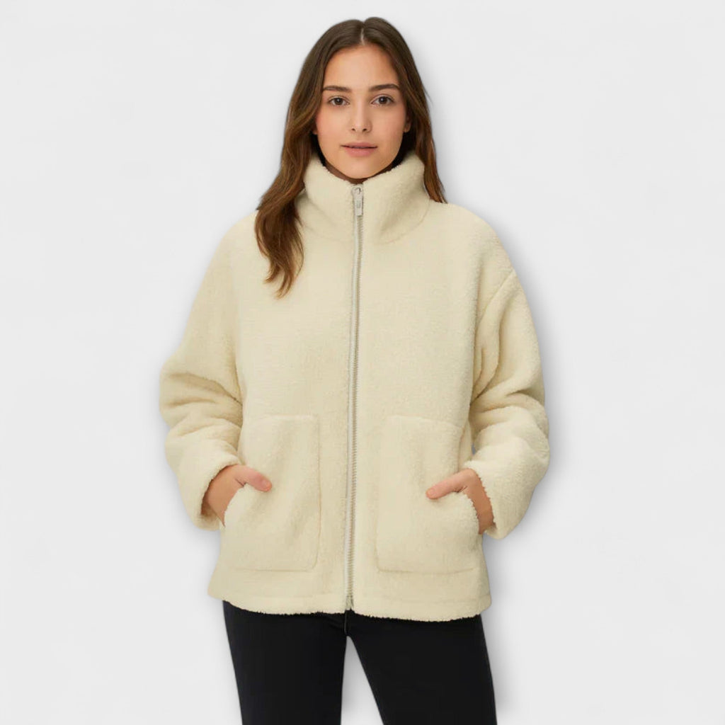 Nuage Polaire - Veste Teddy Oversize Crème